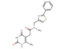 N-methyl-2-(6-methyl-2,4-dioxo-1,2,3,4-tetrahydro-5-pyrimidinyl)-N-[(2-phenyl-1,3-thiazol-4-yl)methyl]acetamide