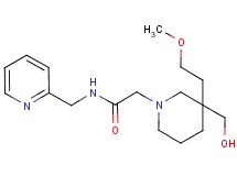 2-[3-(hydroxymethyl)-3-(2-methoxyethyl)-1-piperidinyl]-N-(2-pyridinylmethyl)acetamide