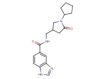 N-[(1-cyclopentyl-5-oxopyrrolidin-3-yl)methyl]-1H-benzimidazole-5-carboxamide