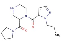 1-[(1-propyl-1H-pyrazol-5-yl)carbonyl]-2-(1-pyrrolidinylcarbonyl)piperazine