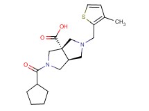(3aS*,6aS*)-2-(cyclopentylcarbonyl)-5-[(3-methyl-2-thienyl)methyl]hexahydropyrrolo[3,4-c]pyrrole-3a(1H)-carboxylic acid