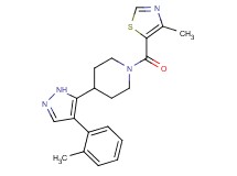 4-[4-(2-methylphenyl)-1H-pyrazol-5-yl]-1-[(4-methyl-1,3-thiazol-5-yl)carbonyl]piperidine