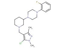 1-{1-[(5-chloro-1,3-dimethyl-1H-pyrazol-4-yl)methyl]-3-piperidinyl}-4-(2-fluorophenyl)piperazine