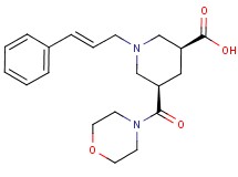 (3S*,5R*)-5-(4-morpholinylcarbonyl)-1-[(2E)-3-phenyl-2-propen-1-yl]-3-piperidinecarboxylic acid