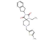 3-(2,3-dihydro-1H-inden-2-yl)-1-ethyl-8-[(5-methyl-2-thienyl)methyl]-1,3,8-triazaspiro[4.5]decane-2,4-dione