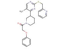 5-methyl-4-[1-(phenoxyacetyl)-3-piperidinyl]-2-[(2-pyridinylmethyl)thio]pyrimidine
