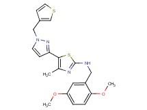 N-(2,5-dimethoxybenzyl)-4-methyl-5-[1-(3-thienylmethyl)-1H-pyrazol-3-yl]-1,3-thiazol-2-amine