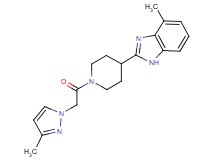 4-methyl-2-{1-[(3-methyl-1H-pyrazol-1-yl)acetyl]-4-piperidinyl}-1H-benzimidazole