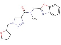 N-(1,3-benzoxazol-2-ylmethyl)-N-methyl-1-(tetrahydro-2-furanylmethyl)-1H-1,2,3-triazole-4-carboxamide