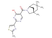 2-(2-methyl-1,3-thiazol-4-yl)-5-{[(1S*,5R*)-1,3,3-trimethyl-6-azabicyclo[3.2.1]oct-6-yl]carbonyl}pyrimidin-4-ol