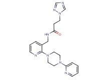 N-{[2-(4-pyridin-2-ylpiperazin-1-yl)pyridin-3-yl]methyl}-3-(1H-1,2,4-triazol-1-yl)propanamide
