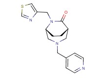 (1S*,5R*)-3-(4-pyridinylmethyl)-6-(1,3-thiazol-4-ylmethyl)-3,6-diazabicyclo[3.2.2]nonan-7-one