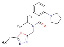 N-[(5-ethyl-1,3,4-oxadiazol-2-yl)methyl]-N-isopropyl-2-pyrrolidin-1-ylbenzamide