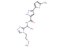 N-{1-[4-(2-methoxyethyl)-4H-1,2,4-triazol-3-yl]ethyl}-3-(5-methyl-2-furyl)-1H-pyrazole-5-carboxamide