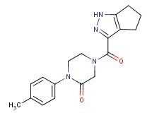 1-(4-methylphenyl)-4-(1,4,5,6-tetrahydrocyclopenta[c]pyrazol-3-ylcarbonyl)-2-piperazinone