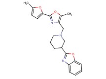 2-(1-{[5-methyl-2-(5-methyl-2-furyl)-1,3-oxazol-4-yl]methyl}-3-piperidinyl)-1,3-benzoxazole