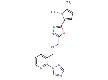 1-[5-(1,5-dimethyl-1H-pyrrol-2-yl)-1,3,4-oxadiazol-2-yl]-N-{[2-(1H-1,2,4-triazol-1-yl)pyridin-3-yl]methyl}methanamine