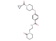 4-{[1-(cyclopropylcarbonyl)-4-piperidinyl]oxy}-N-[2-(2-oxo-1-piperidinyl)ethyl]benzamide