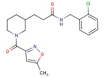 N-(2-chlorobenzyl)-3-{1-[(5-methyl-3-isoxazolyl)carbonyl]-3-piperidinyl}propanamide