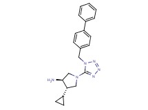 (3R*,4S*)-1-[1-(biphenyl-4-ylmethyl)-1H-tetrazol-5-yl]-4-cyclopropylpyrrolidin-3-amine