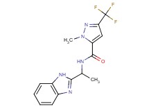 N-[1-(1H-benzimidazol-2-yl)ethyl]-1-methyl-3-(trifluoromethyl)-1H-pyrazole-5-carboxamide
