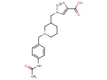 1-({1-[4-(acetylamino)benzyl]piperidin-3-yl}methyl)-1H-1,2,3-triazole-4-carboxylic acid