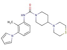 N-[2-methyl-3-(1H-pyrrol-1-yl)phenyl]-4-thiomorpholin-4-ylpiperidine-1-carboxamide