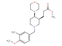 methyl 3-[(3S*,4R*)-1-(4-methoxy-3-methylbenzyl)-4-(4-morpholinyl)-3-piperidinyl]propanoate