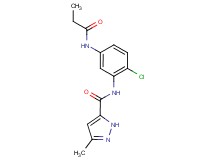 N-[2-chloro-5-(propionylamino)phenyl]-3-methyl-1H-pyrazole-5-carboxamide