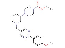 ethyl 4-(1-{[2-(4-methoxyphenyl)-5-pyrimidinyl]methyl}-3-piperidinyl)-1-piperazinecarboxylate
