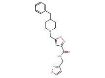 5-[(4-benzyl-1-piperidinyl)methyl]-N-(3-isoxazolylmethyl)-3-isoxazolecarboxamide