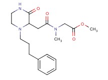 methyl N-methyl-N-{[3-oxo-1-(3-phenylpropyl)-2-piperazinyl]acetyl}glycinate