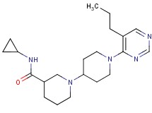 N-cyclopropyl-1'-(5-propylpyrimidin-4-yl)-1,4'-bipiperidine-3-carboxamide