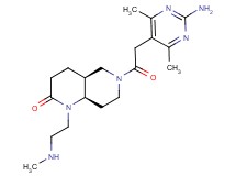 (4aS*,8aR*)-6-[(2-amino-4,6-dimethylpyrimidin-5-yl)acetyl]-1-[2-(methylamino)ethyl]octahydro-1,6-naphthyridin-2(1H)-one