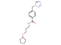 N-[3-(cyclopentyloxy)propyl]-4-(1H-tetrazol-1-ylmethyl)benzamide
