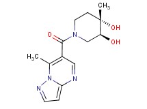 (3S*,4S*)-4-methyl-1-[(7-methylpyrazolo[1,5-a]pyrimidin-6-yl)carbonyl]piperidine-3,4-diol