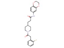 N-(2,3-dihydro-1,4-benzodioxin-6-yl)-3-{1-[(2-fluorophenyl)acetyl]-4-piperidinyl}propanamide