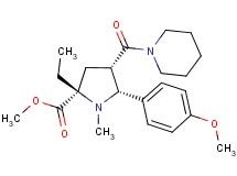 methyl (2S*,4S*,5R*)-2-ethyl-5-(4-methoxyphenyl)-1-methyl-4-(1-piperidinylcarbonyl)-2-pyrrolidinecarboxylate