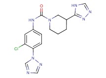 N-[3-chloro-4-(1H-1,2,4-triazol-1-yl)phenyl]-3-(4H-1,2,4-triazol-3-yl)piperidine-1-carboxamide