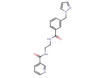 N-(2-{[3-(1H-pyrazol-1-ylmethyl)benzoyl]amino}ethyl)nicotinamide