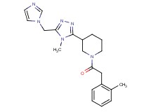 3-[5-(1H-imidazol-1-ylmethyl)-4-methyl-4H-1,2,4-triazol-3-yl]-1-[(2-methylphenyl)acetyl]piperidine