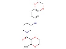 N-(2,3-dihydro-1,4-benzodioxin-6-yl)-1-[(3-methyl-5,6-dihydro-1,4-dioxin-2-yl)carbonyl]-3-piperidinamine