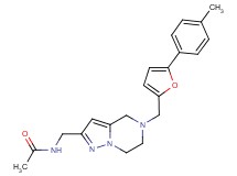 N-[(5-{[5-(4-methylphenyl)-2-furyl]methyl}-4,5,6,7-tetrahydropyrazolo[1,5-a]pyrazin-2-yl)methyl]acetamide