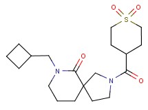 7-(cyclobutylmethyl)-2-[(1,1-dioxidotetrahydro-2H-thiopyran-4-yl)carbonyl]-2,7-diazaspiro[4.5]decan-6-one