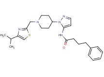N-(1-{1-[(4-isopropyl-1,3-thiazol-2-yl)methyl]-4-piperidinyl}-1H-pyrazol-5-yl)-4-phenylbutanamide