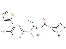 2-({5-methyl-1-[5-methyl-4-(2-thienyl)-2-pyrimidinyl]-1H-pyrazol-4-yl}carbonyl)-2-azabicyclo[2.2.1]heptane