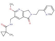 N-{[2-methoxy-5-oxo-6-(2-pyridin-2-ylethyl)-6,7-dihydro-5H-pyrrolo[3,4-b]pyridin-3-yl]methyl}-1-methylcyclopropanecarboxamide