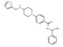 4-{4-[(2-furylmethyl)amino]-1-piperidinyl}-N-(1-phenylethyl)benzamide