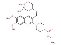 ethyl 4-(3-{[(2,2-dimethyltetrahydro-2H-pyran-4-yl)amino]methyl}-6,7-dimethoxy-2-quinolinyl)-1-piperazinecarboxylate