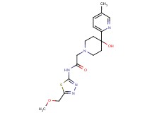 2-[4-hydroxy-4-(5-methylpyridin-2-yl)piperidin-1-yl]-N-[5-(methoxymethyl)-1,3,4-thiadiazol-2-yl]acetamide